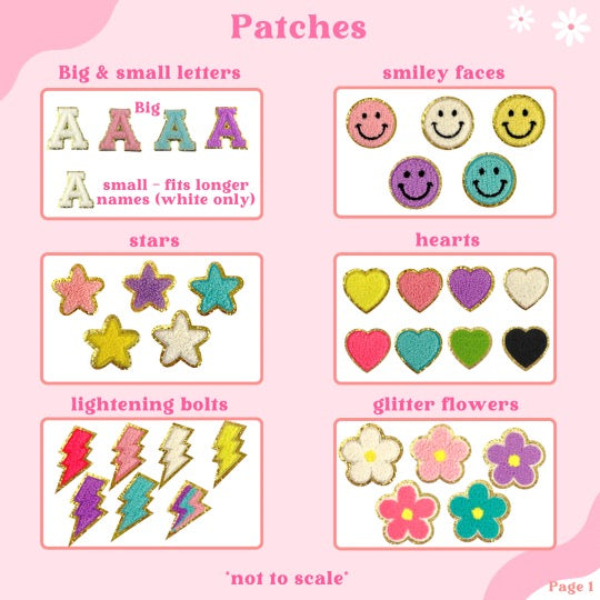 Jayne 3-Piece Glitter Patch Custom Set