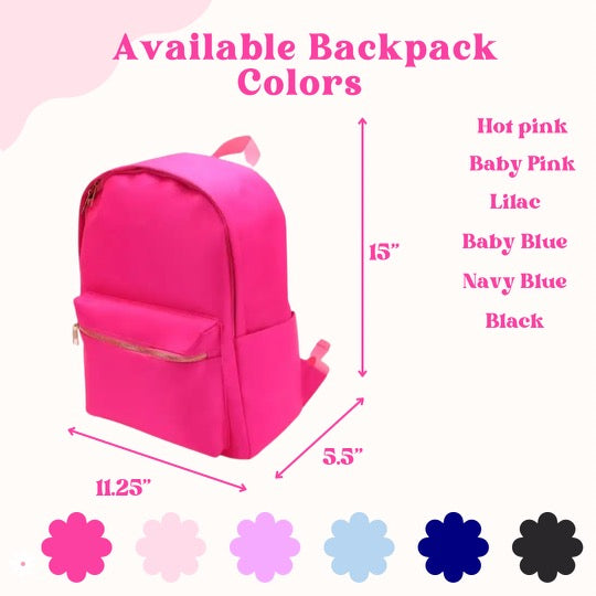 Jayne Glitter Patch Custom Backpack Small