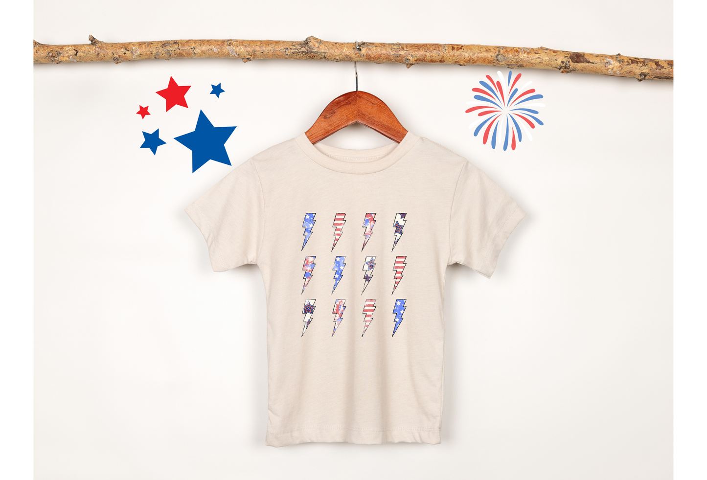 Patriotic Lightening Bolt T-Shirt (Kids)