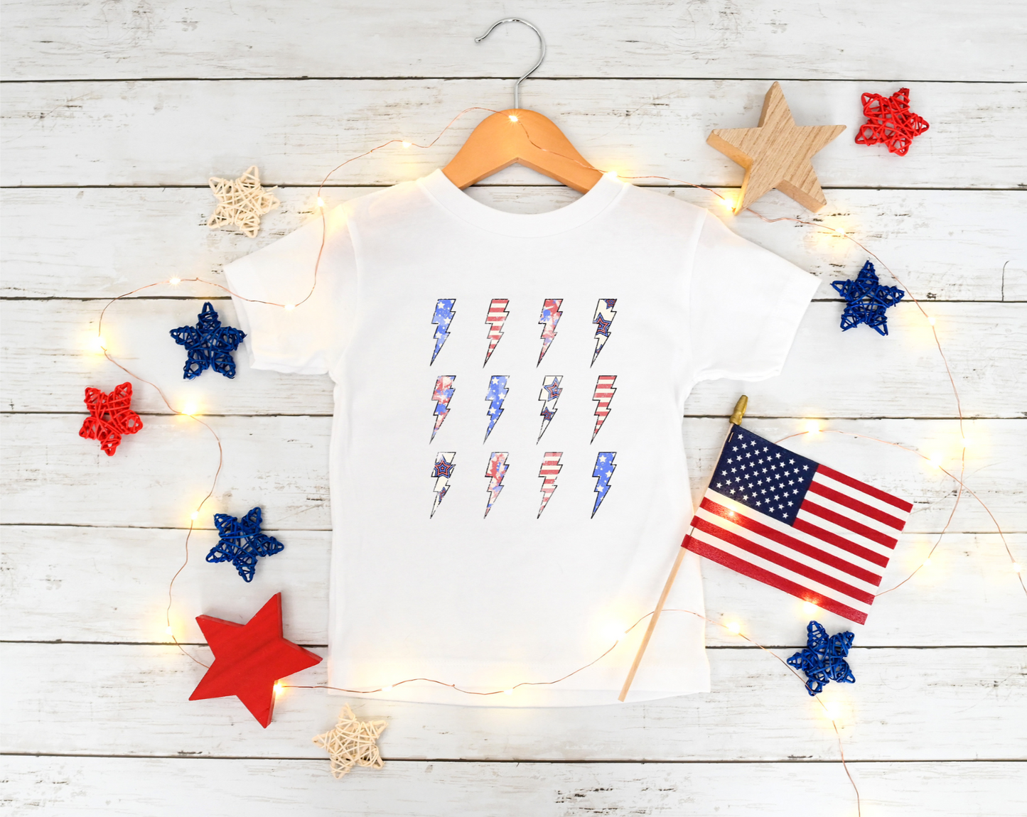 Patriotic Lightening Bolt T-Shirt (Kids)