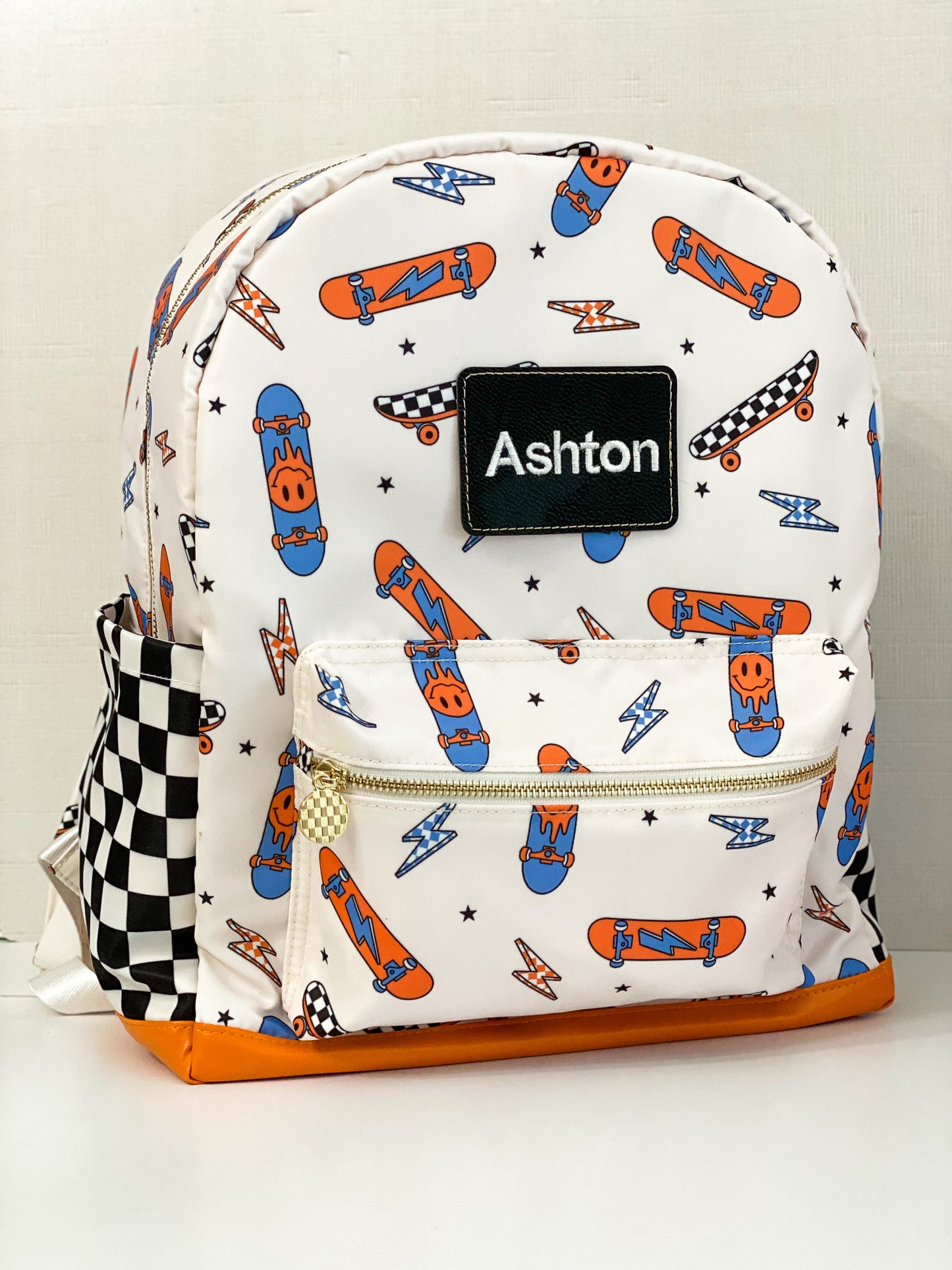 Personalized Retro Skateboard Backpack for Boys