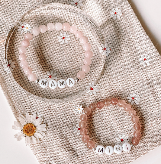 Silver Daisy Mama Mini Bracelets