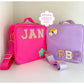 Personalized Lunch Box with Shoulder Strap and Custom Patches