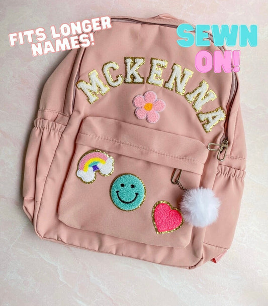 Nova Glitter Patch Custom Backpack Small