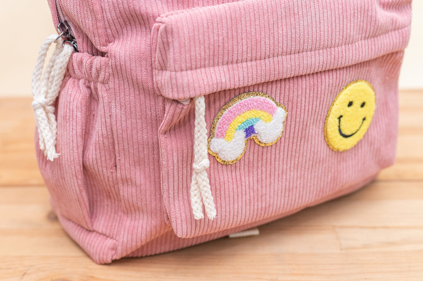 Custom Corduroy Backpack with Patches for Girls