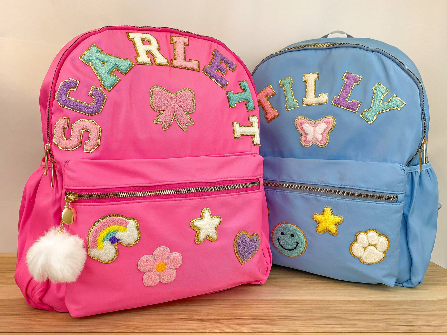 Custom Backpack with Patches for Girls Large